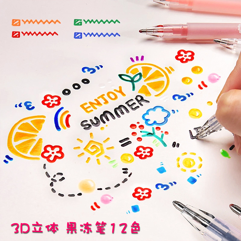 Gel Ink Pen Set - Penna Gel tridimensionale 3D penna Gel