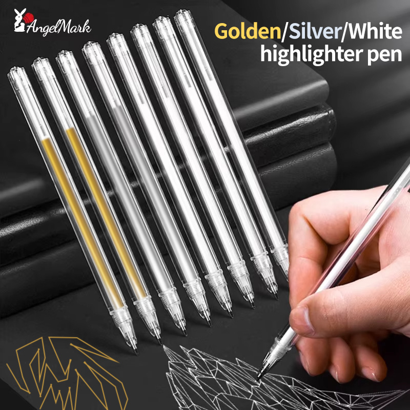 Gel Ink Pen Set - Bianco Oro Argento Classico Evidenziare Penna