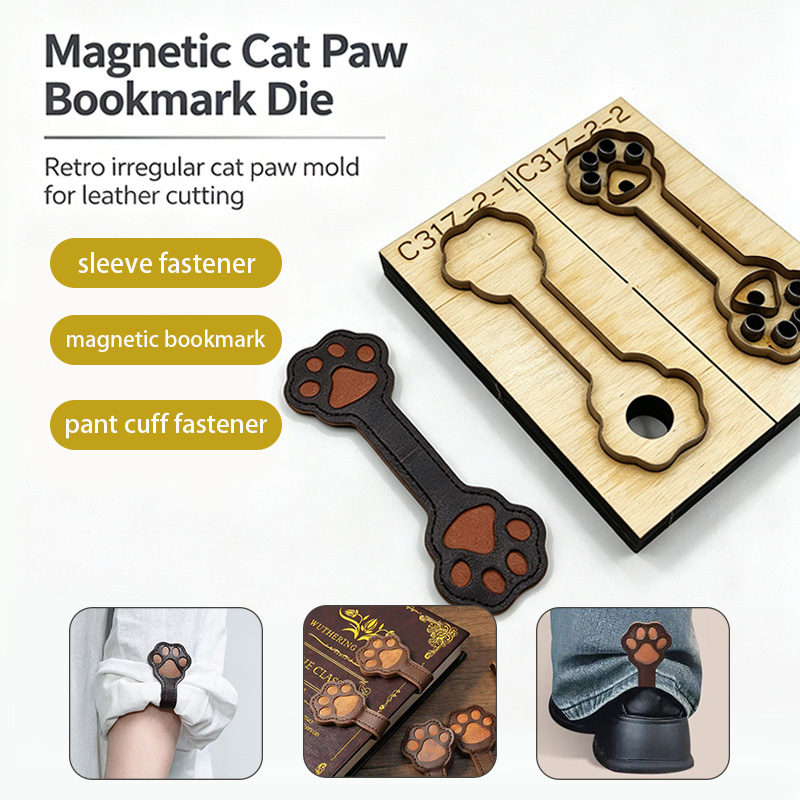 Bookmark Magnetic Clip - Stampo per taglio pelle C317 Cat