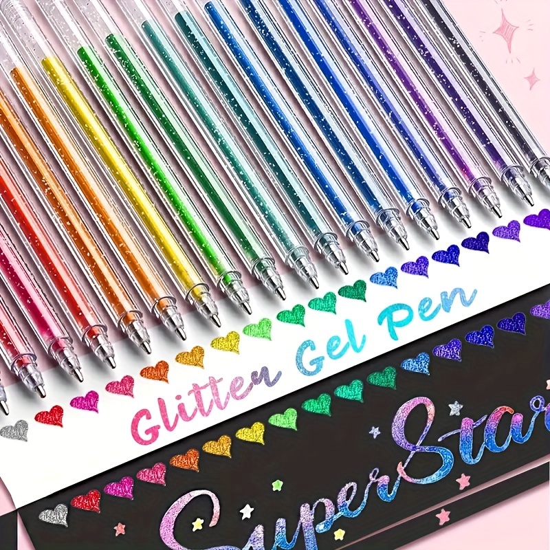 Gel Ink Pen Set - Set di penne gel speciali glitterate