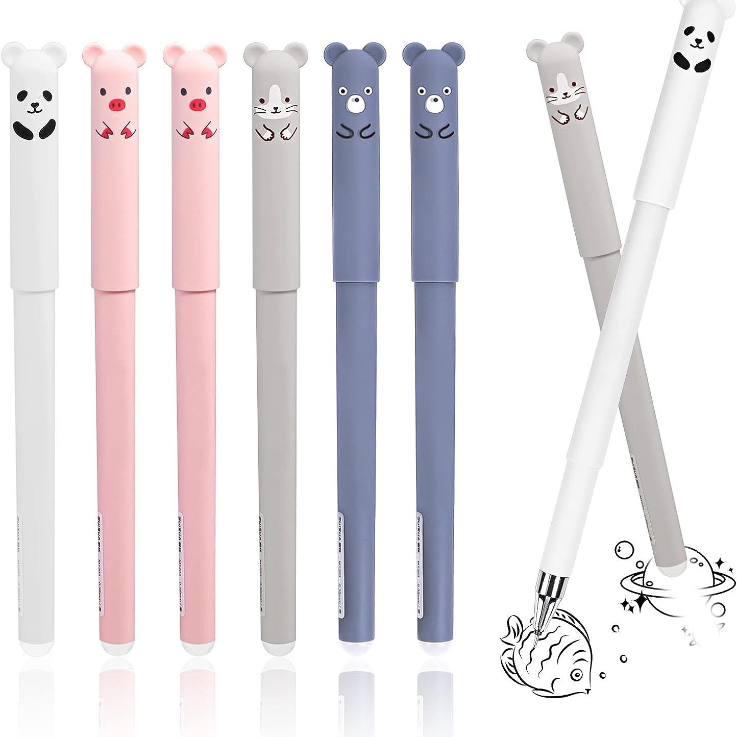 Gel Ink Pen Set - 4 pz/set Kawaii Maiale Orso Gatto