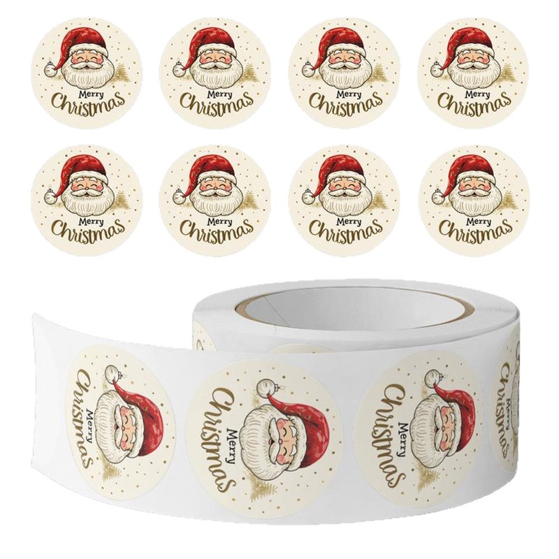 Sticker Label Roll - 500 pezzi/rotolo di adesivi natalizi con