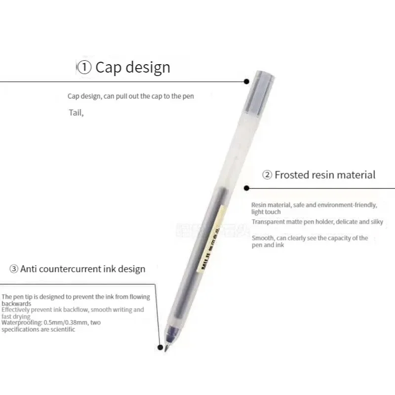 6/8 Pz/set MUJIs Penna Gel Ner - Gel Ink Pen Set recensione e prezzo