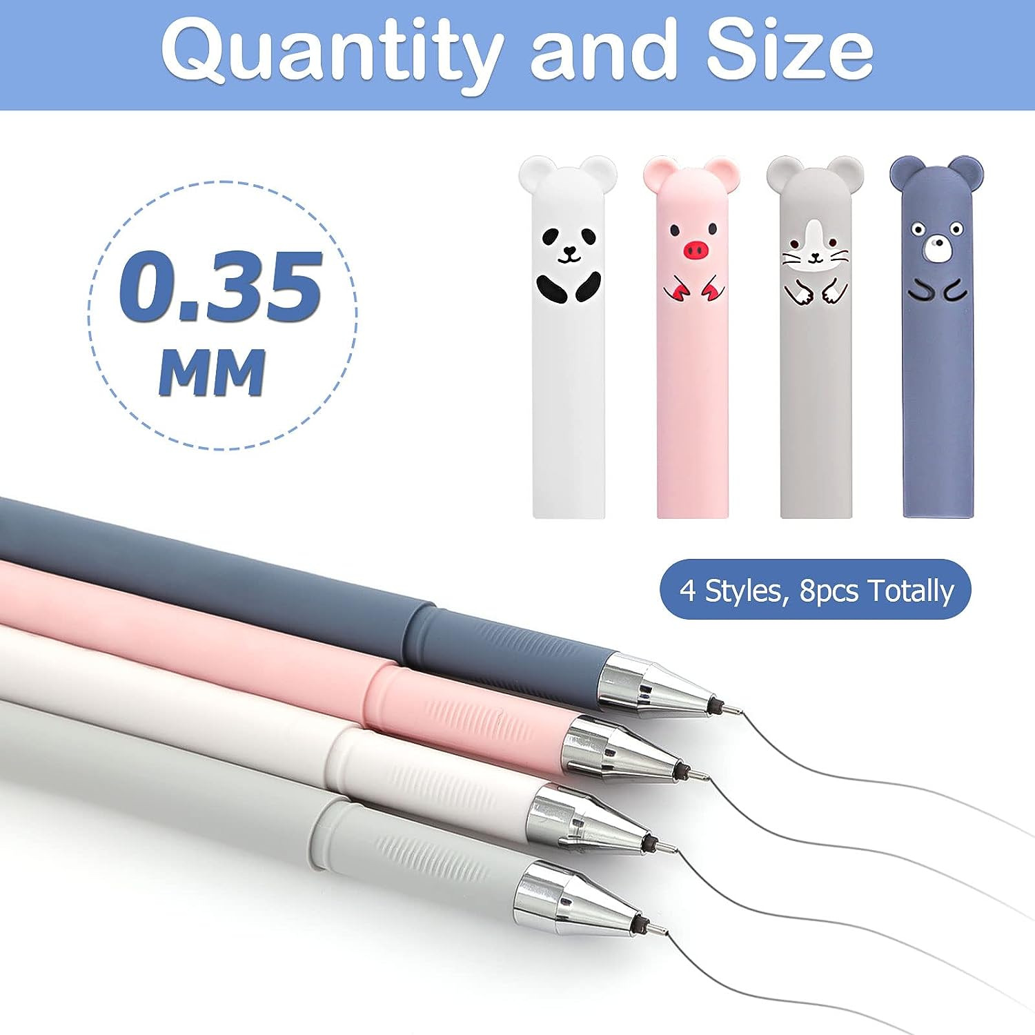 4 pz/set Kawaii Maiale Orso Ga - Gel Ink Pen Set recensione e prezzo